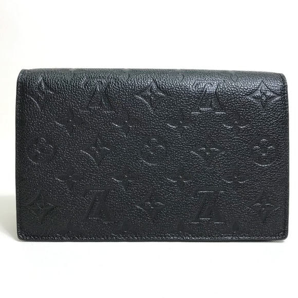 Louis Vuitton Monogram Emplant Portefeuille Chain Wallet Black - Picture 2 of 10